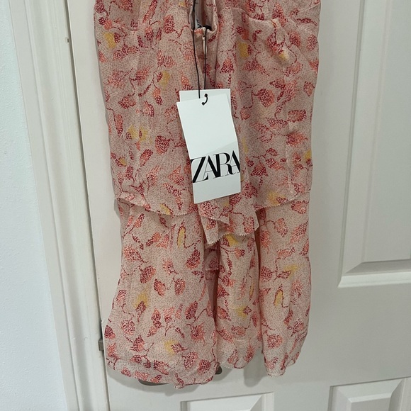 ZARA NWT Sleeveless Floral Dress size large - Picture 7 of 12